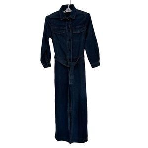 COCO+CARMEN Medium Wash Denim Jeans Women's Jumpsuit, Size S/M